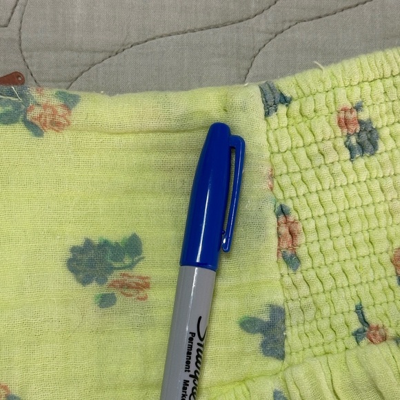 NWT Free People Iris Corset Set M Top Skirt Floral Smocked Lime Combo - Picture 15 of 15